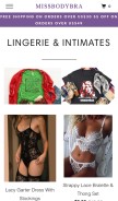 How missbodybra.com looks like on a mobile device such as an iPhone.