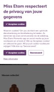 How missetam.nl looks like on a mobile device such as an iPhone.