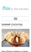 How missinthekitchen.com looks like on a mobile device such as an iPhone.