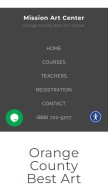 How missionartcenter.com looks like on a mobile device such as an iPhone.