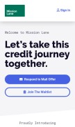 How missionlane.com looks like on a mobile device such as an iPhone.