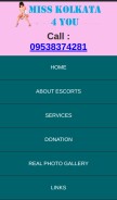 How misskolkata4u.com looks like on a mobile device such as an iPhone.