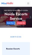 How missnidhi.co.in looks like on a mobile device such as an iPhone.
