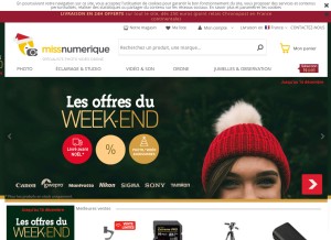 How missnumerique.com looks like on a tablet such as an iPad.