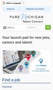 How mitalent.org looks like on a mobile device such as an iPhone.
