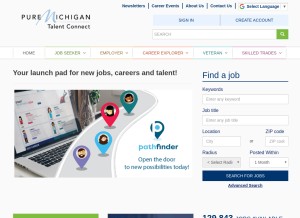 How mitalent.org looks like on a tablet such as an iPad.