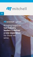 How mitchell.com looks like on a mobile device such as an iPhone.
