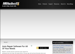 How mitchell1.com looks like on a tablet such as an iPad.