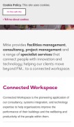 How mitie.com looks like on a mobile device such as an iPhone.