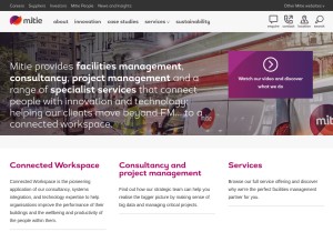 How mitie.com looks like on a tablet such as an iPad.