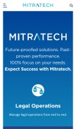 How mitratech.com looks like on a mobile device such as an iPhone.