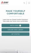 How mitsubishicomfort.com looks like on a mobile device such as an iPhone.