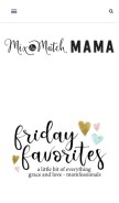 How mixandmatchmama.com looks like on a mobile device such as an iPhone.