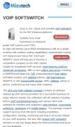 How mizu-voip.com looks like on a mobile device such as an iPhone.