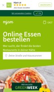 How mjam.net looks like on a mobile device such as an iPhone.