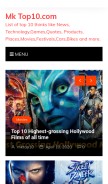 How mktop10.com looks like on a mobile device such as an iPhone.