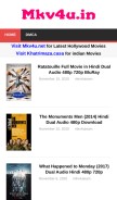 How mkv4u.in looks like on a mobile device such as an iPhone.