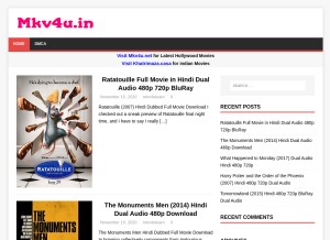How mkv4u.in looks like on a tablet such as an iPad.