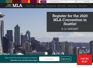 How mla.org looks like on a tablet such as an iPad.