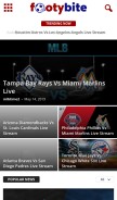 How mlbtime.com looks like on a mobile device such as an iPhone.