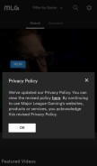 How mlg.com looks like on a mobile device such as an iPhone.