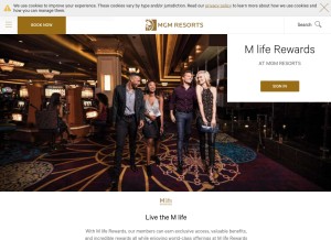 How mlife.com looks like on a tablet such as an iPad.