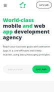 How mlsdev.com looks like on a mobile device such as an iPhone.