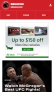 How mmamania.com looks like on a mobile device such as an iPhone.