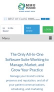 How mmgfusion.com looks like on a mobile device such as an iPhone.