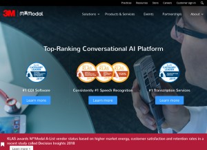 How mmodal.com looks like on a tablet such as an iPad.