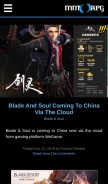 How mmorpg.com looks like on a mobile device such as an iPhone.