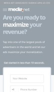 How mnetads.com looks like on a mobile device such as an iPhone.