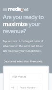 How mnetads.net looks like on a mobile device such as an iPhone.