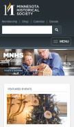 How mnhs.org looks like on a mobile device such as an iPhone.