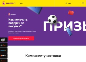 How mnogo.ru looks like on a tablet such as an iPad.