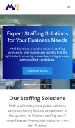 How mnrsolutions.in looks like on a mobile device such as an iPhone.