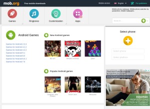 How mob.org looks like on a tablet such as an iPad.