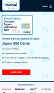 How mobal.com looks like on a mobile device such as an iPhone.