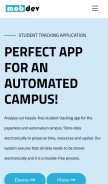 How mobdev.app looks like on a mobile device such as an iPhone.