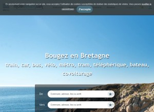 How mobibreizh.bzh looks like on a tablet such as an iPad.