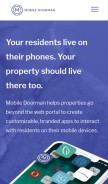 How mobiledoorman.com looks like on a mobile device such as an iPhone.