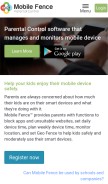 How mobilefence.com looks like on a mobile device such as an iPhone.