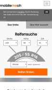 How mobilemech.de looks like on a mobile device such as an iPhone.