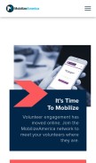 How mobilizeamerica.io looks like on a mobile device such as an iPhone.
