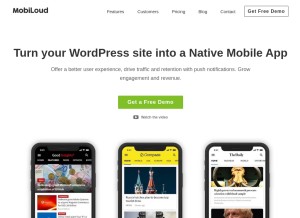 How mobiloud.com looks like on a tablet such as an iPad.
