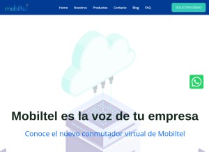 How mobiltel.com.mx looks like on a tablet such as an iPad.