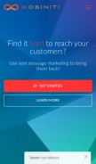 How mobiniti.com looks like on a mobile device such as an iPhone.