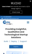 How mobiosolutions.com looks like on a mobile device such as an iPhone.