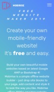 How mobirise.ws looks like on a mobile device such as an iPhone.