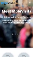 How mobivisits.com looks like on a mobile device such as an iPhone.